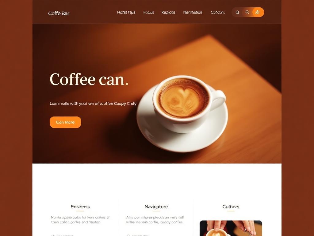 Website voor een koffiebar