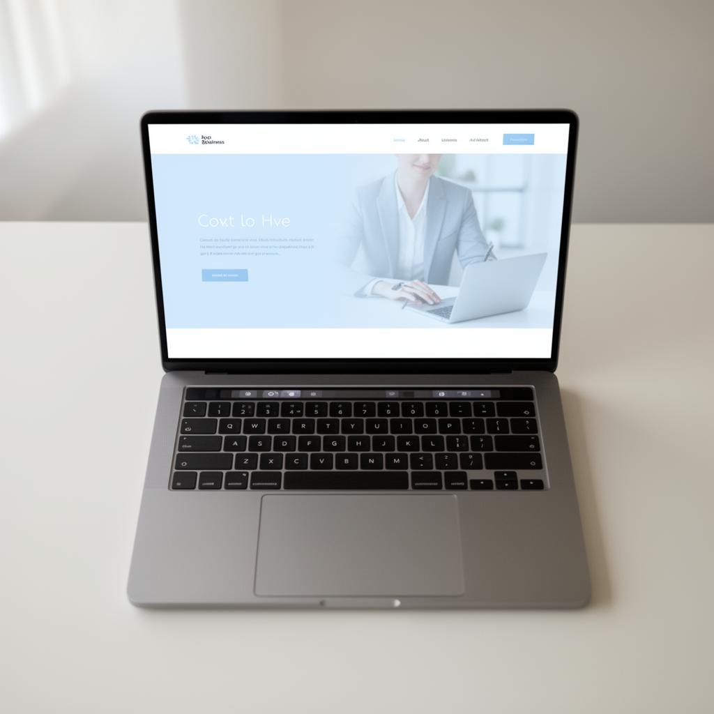 Voorbeeld van een Webli website op een laptop